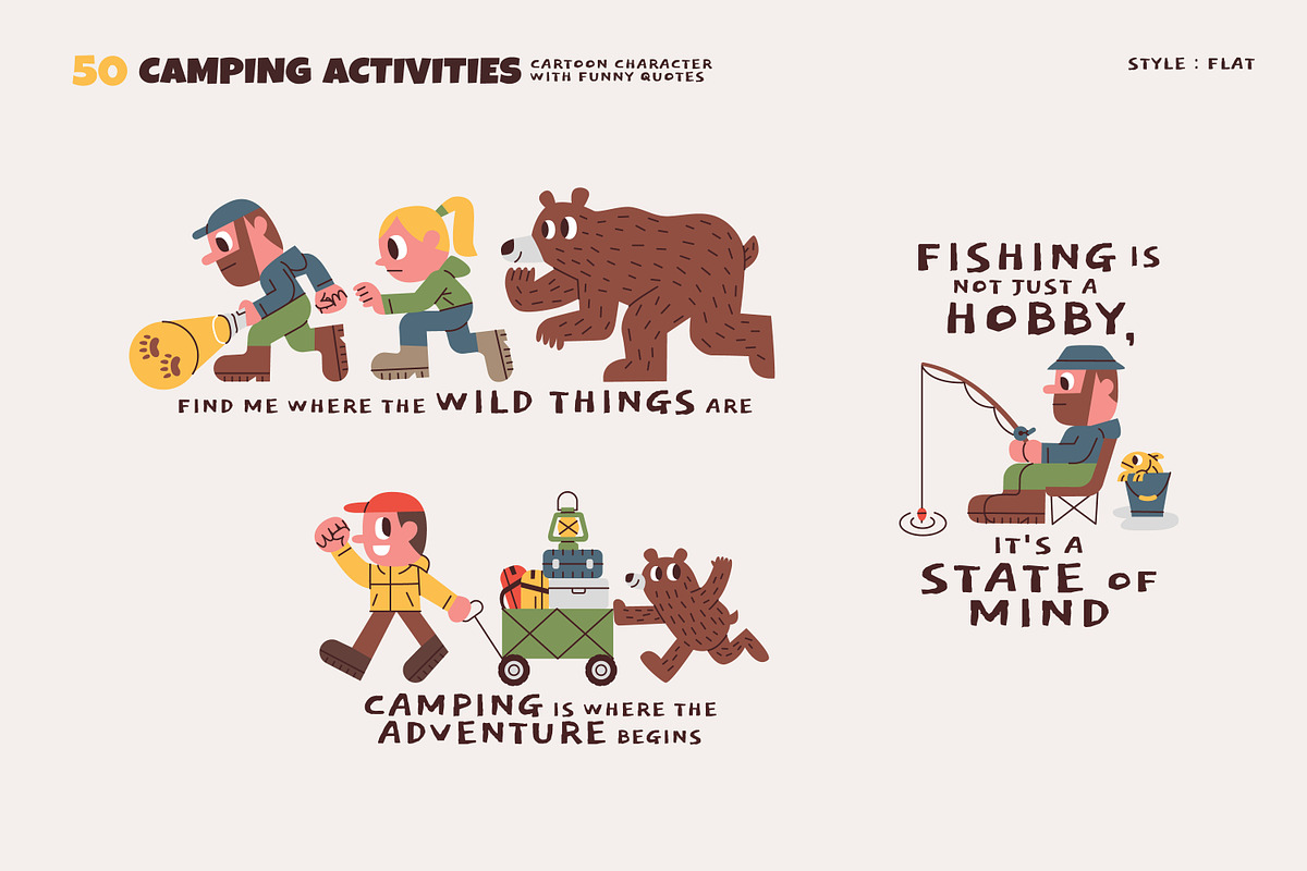 50 Camping Activities, an Illustration by monkik (Photo 17 of 21)