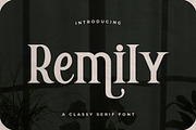 Remily - A Classy Serif Font, a Serif Font by Typefactoryco (Thumbnail 1 of 10)