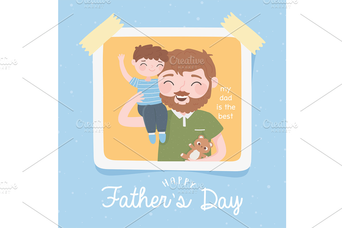happy fathers day, an Illustration by studiogstock