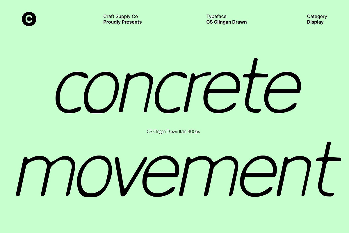 CS Clingan Drawn, a Sans Serif Font by Craft Supply Co. (Photo 4 of 8)
