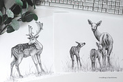 Deers, an Illustration by YuliaBiser (Thumbnail 3 of 4)