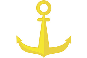 Cartoon anchor vector marine ship