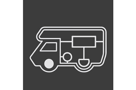 Vector Icon sticker of the motorhome