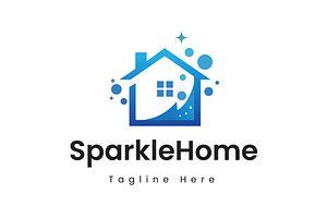 Sparkle Home Cleaning Logo Design, a Branding & Logo Template by Walldecorated