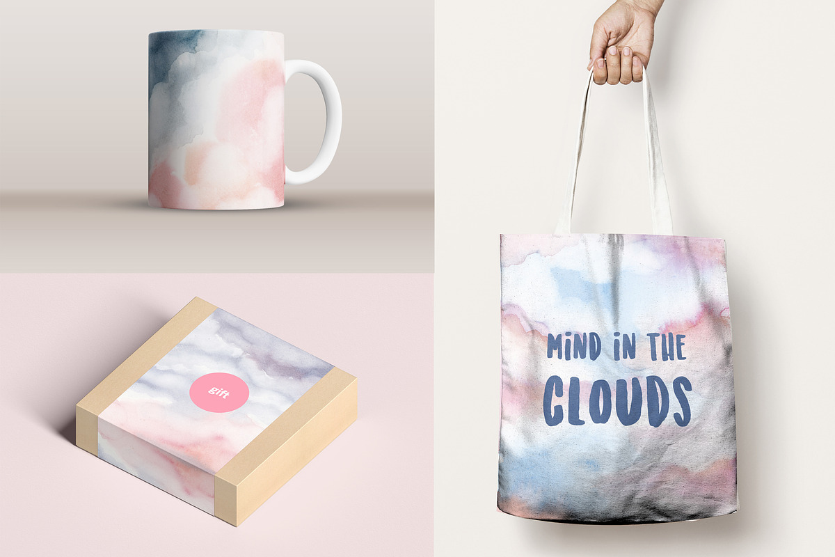 Cloudy Sky Background set, a Texture Illustration by swiejko (Photo 6 of 6)