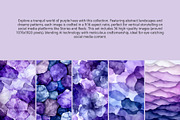 Purple & Violet Watercolor Textures, a Texture Illustration by AI Petr Creative Agency (Thumbnail 2 of 7)
