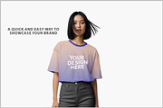 Woman In An Oversize T-shirt Moc PSD, a Shirt Mockup by Bruno's Shop (Thumbnail 2 of 4)