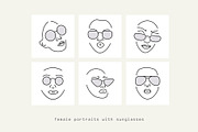 Line - female portraits & patterns, a Pattern Graphic by Pretty Meerkat (Thumbnail 6 of 11)