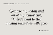 Nahla Script Regular, a Script Font by Debut Studio (Thumbnail 5 of 16)