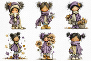Whimsical Cottagecore Autumn Girls, a Seasonal Illustration by Craft Nest (Thumbnail 6 of 6)