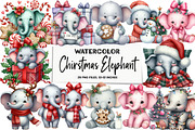 Chirstmas Elephant Clipart Sublimati, an Illustration by DreamArtGraphic (Thumbnail 1 of 5)