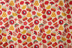 Lunar New Year Seamless Patterns