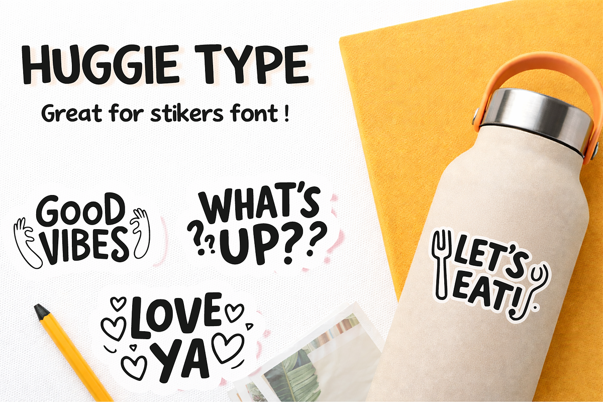 Huggie Type, a Handwritten Font by cocodesign (Photo 4 of 6)