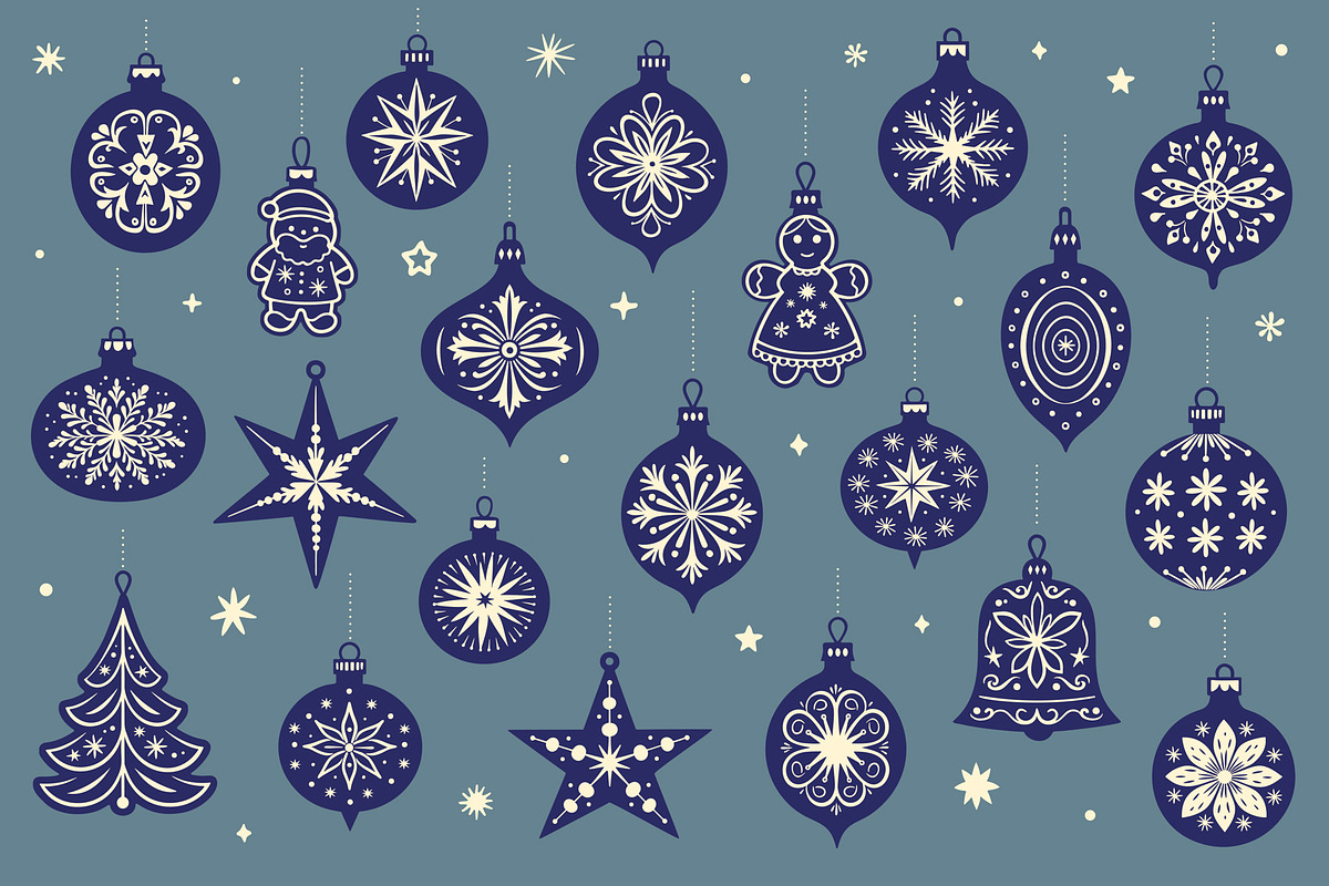 Retro Christmas Ornaments, an Object Graphic by Graphic Goods (Photo 6 of 10)