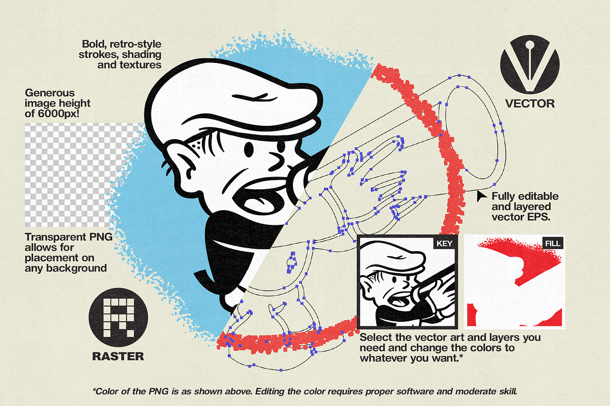 Retro Spot Stock | Announcing, a Person Illustration by StudioWorks (Photo 2 of 3)