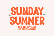 Sunday Summer - Fun Groovy Font, a Handwritten Font by SaktiAvellin (Thumbnail 1 of 7)