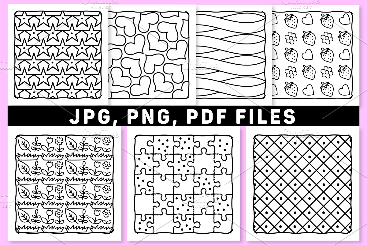 Cozy Comfy Patterns Coloring Pages, a Pattern Graphic by Daisy Doodle