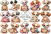 Watercolor Best Mom Ever Dog Clipart, an Illustration by CraftArtStudio (Thumbnail 1 of 5)
