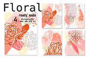 Abstract Floral backgrounds, a Flyer Template by Polanika (Thumbnail 1 of 7)