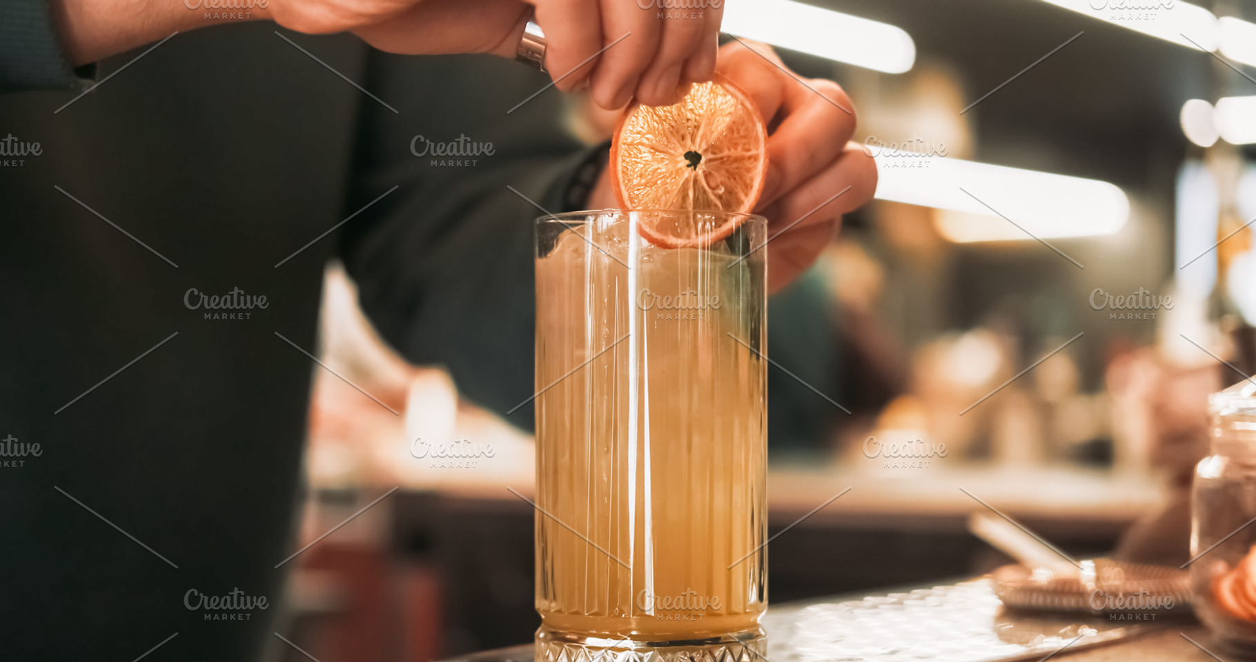 Garnishing beverage cocktail recipe barkeeper, a Food & Drink Photo by Photo Drive Studio