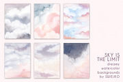 Cloudy Sky Background set, a Texture Illustration by swiejko (Thumbnail 2 of 6)