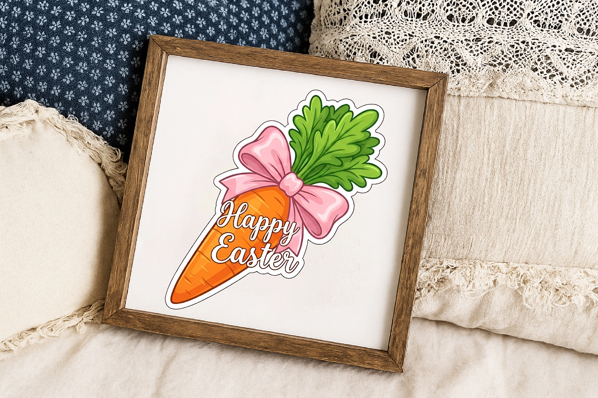 Happy Easter Carrot PNG, an Illustration by Libby Wishes (Photo 3 of 6)