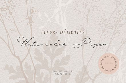 Watercolor Floral Fine Art Paper, a Texture Graphic by Anna Sokol