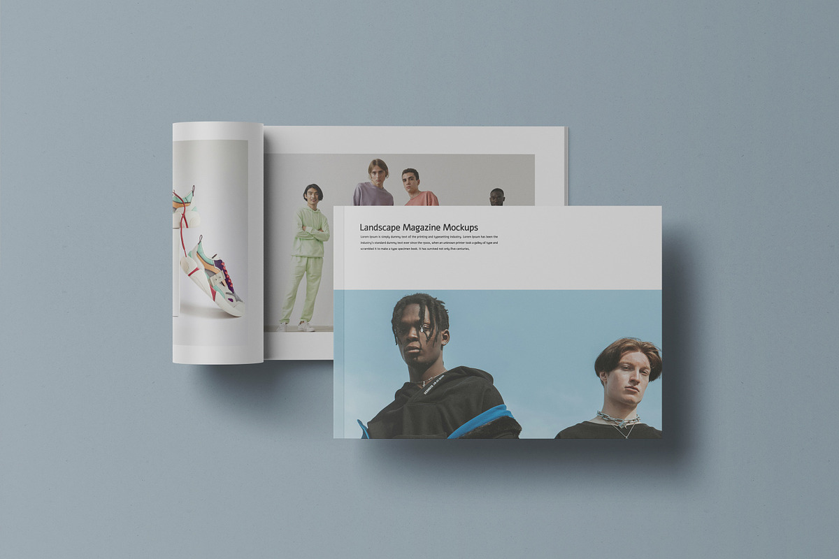 Landscape Magazine Mockup, a Books & Magazine Mockup by UFR_GRAPHIC (Photo 4 of 4)
