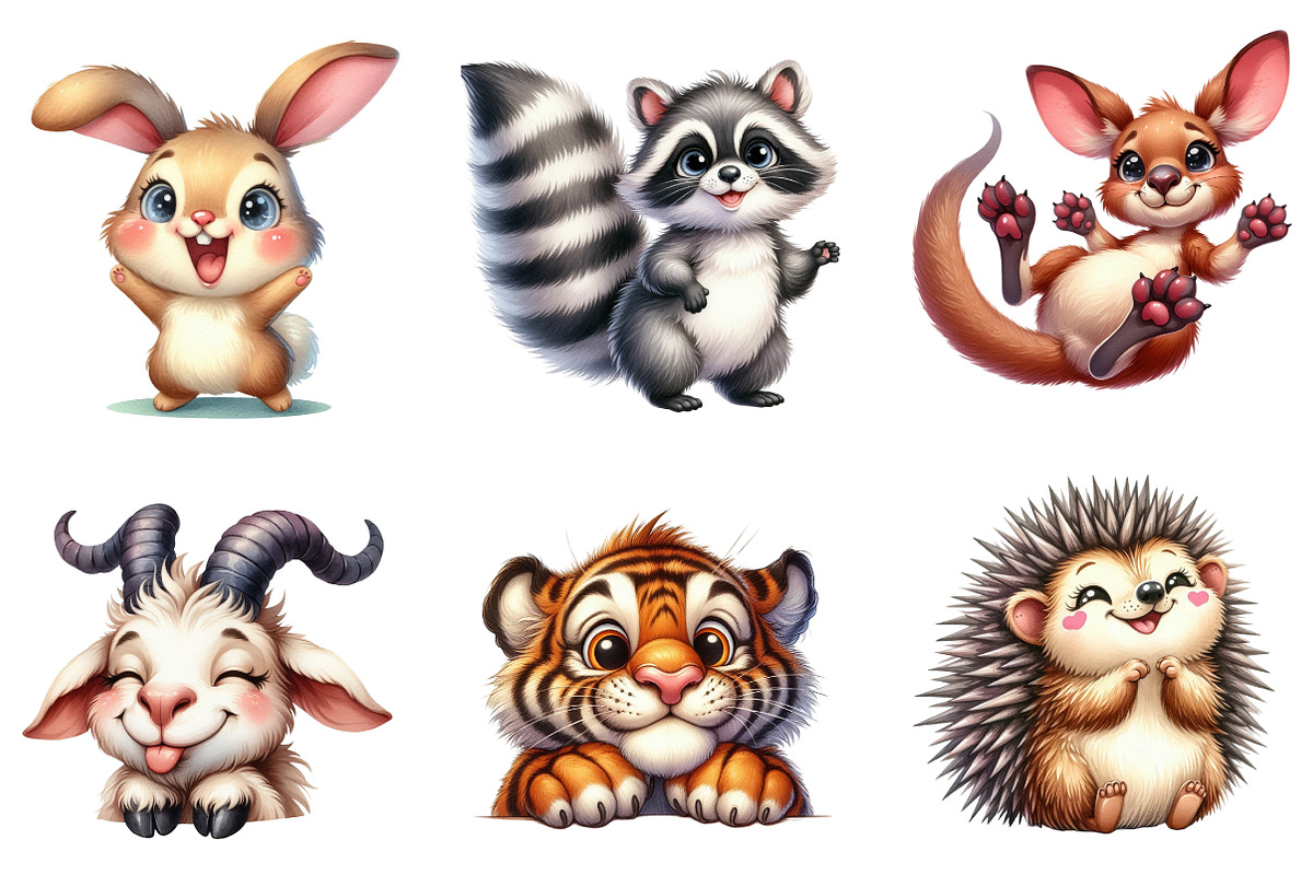 Quirky Funny Animals Sublimation, an Illustration by CreationArt (Photo 2 of 6)