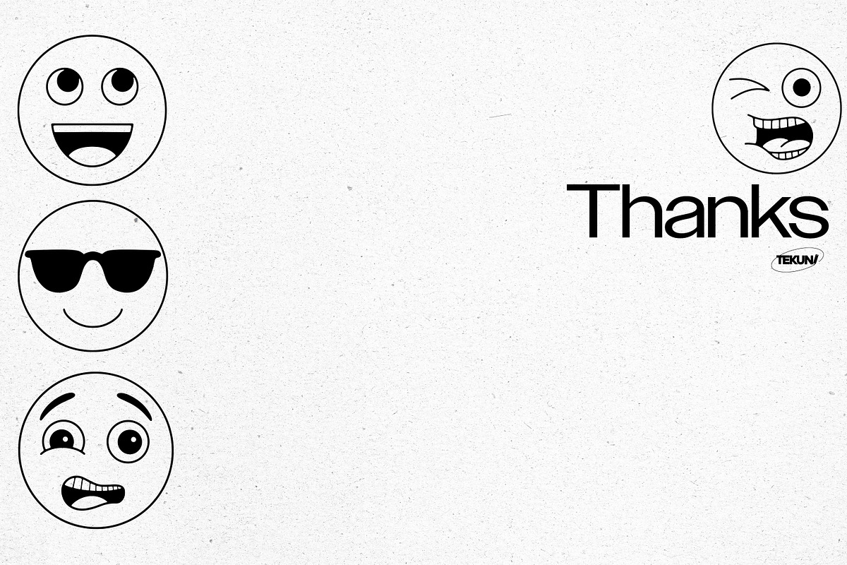 Emoji Faces Line Art, an Emoji Icon by Tekuni (Photo 9 of 9)