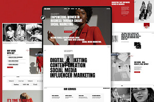 Showit Marketing Agency Website Red, an App Template by Digital&Chic