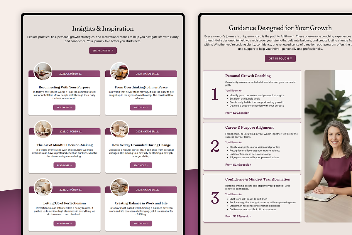 Life Coach & Therapy Website, a Wix Template by Kitteeh (Photo 6 of 20)