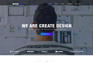 Bootstrap Style Grid Home Page PSD