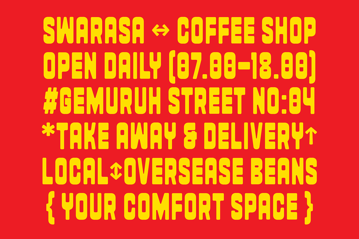 Swarasa – Chunky Reversed Contrast, a Font by Griyo Type (Photo 3 of 9)