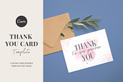 Thank you card template for canva 4, a Card Template by Syaeful Anas (Thumbnail 1 of 6)