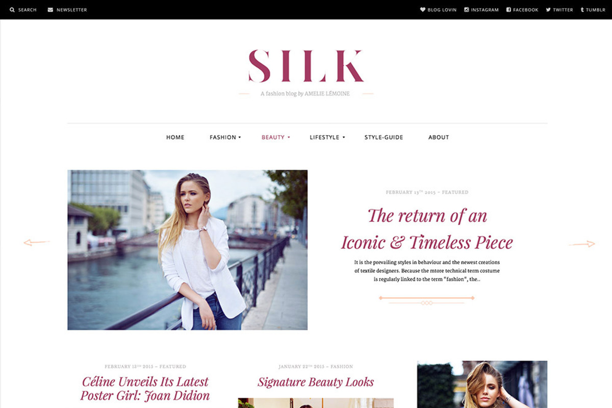 Silk - A Fashion Magazine Theme, a WordPress Template by Pixelgrade (Photo 1 of 4)