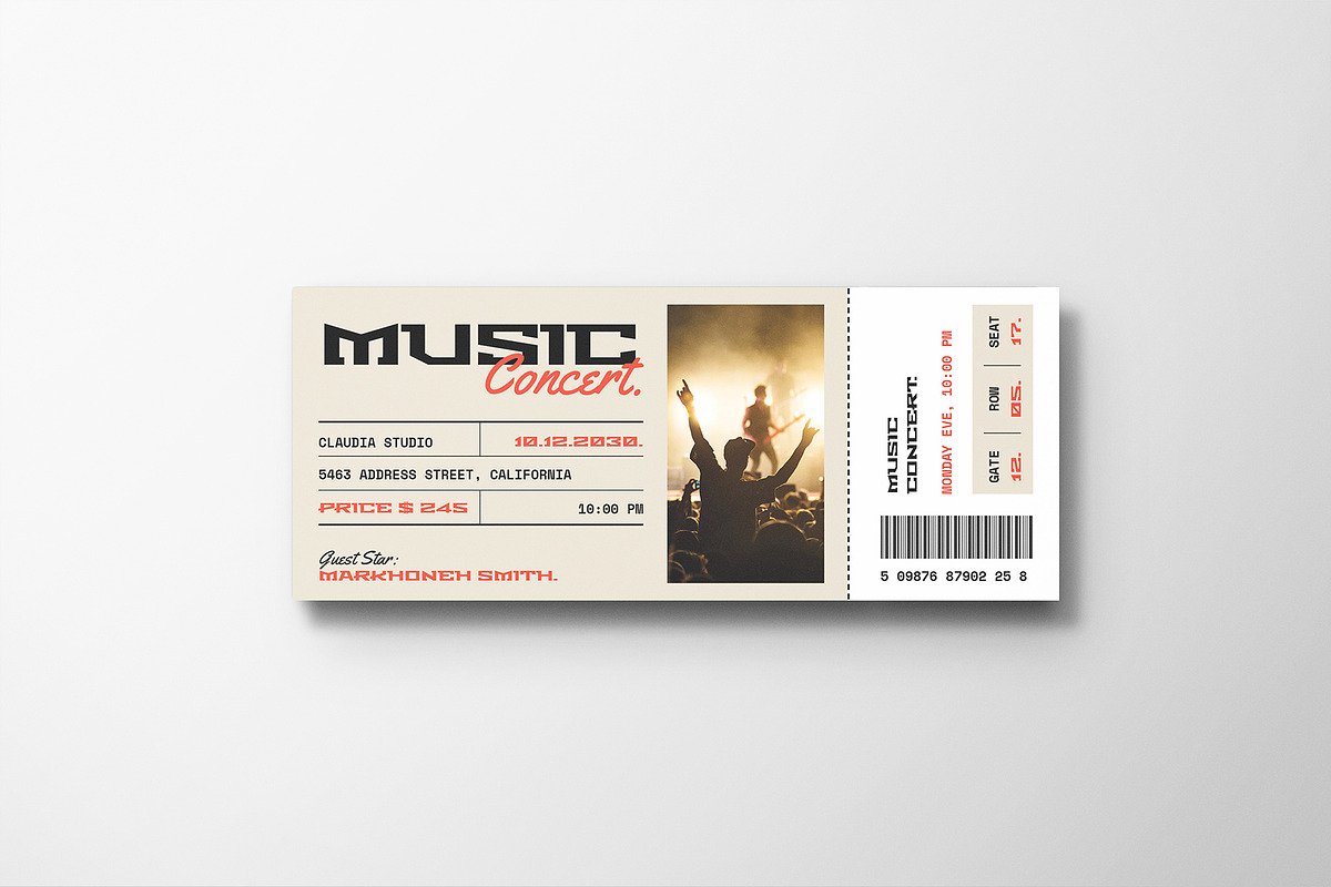 Ticket, a Flyer Template by Occy Design (Photo 4 of 5)