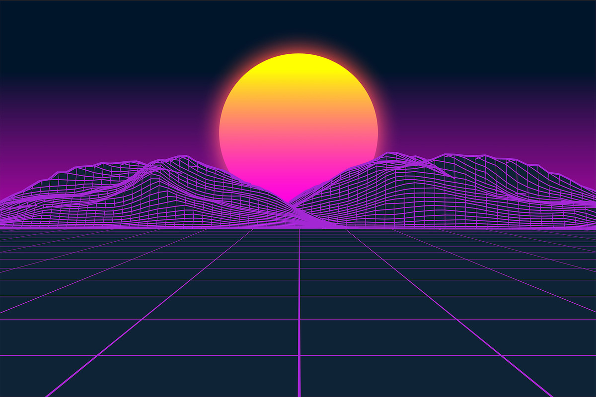 Vaporfuturism OTF Retro Wave Font, a Symbol Font by Ckybe's Corner (Photo 7 of 10)