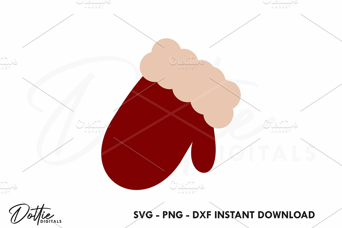 Mitten SVG PNG DXF, an Object Graphic by Dottie Digitals