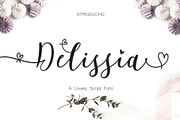 Delissia Script, a Script Font by Jhoel Design (Thumbnail 1 of 11)