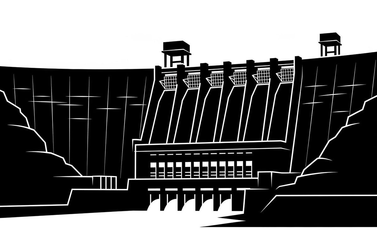 Hydroelectric Dam Power Silhouette, an Illustration by musafir_fashion (Photo 13 of 16)