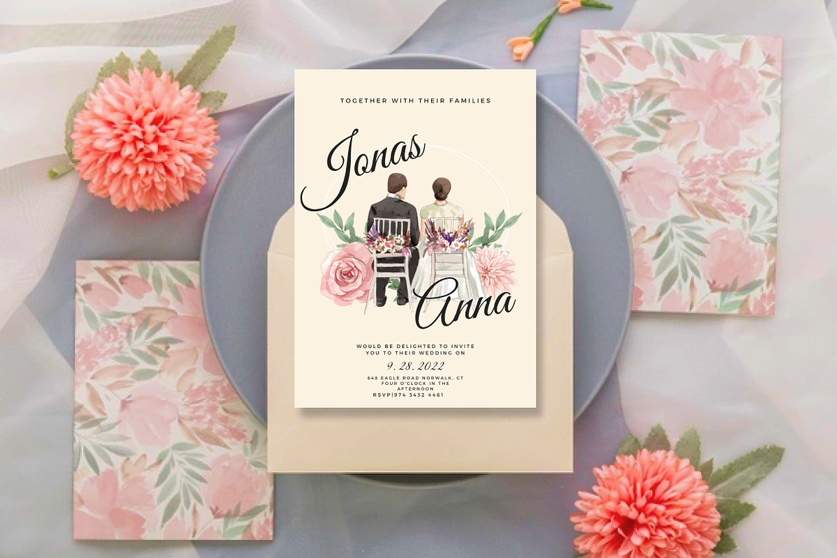Elegant Wedding Invitation, an Invitation Template by Weddinginvitation by Fati (Photo 2 of 2)