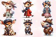 Watercolor Cute Animals Clipart, an Animal Illustration by Craft Nest (Thumbnail 4 of 5)