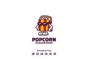 Popcorn Mascot Logo, a Design Template by artchiles_design