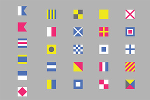 Ahoy! Nautical Flags Vector Set