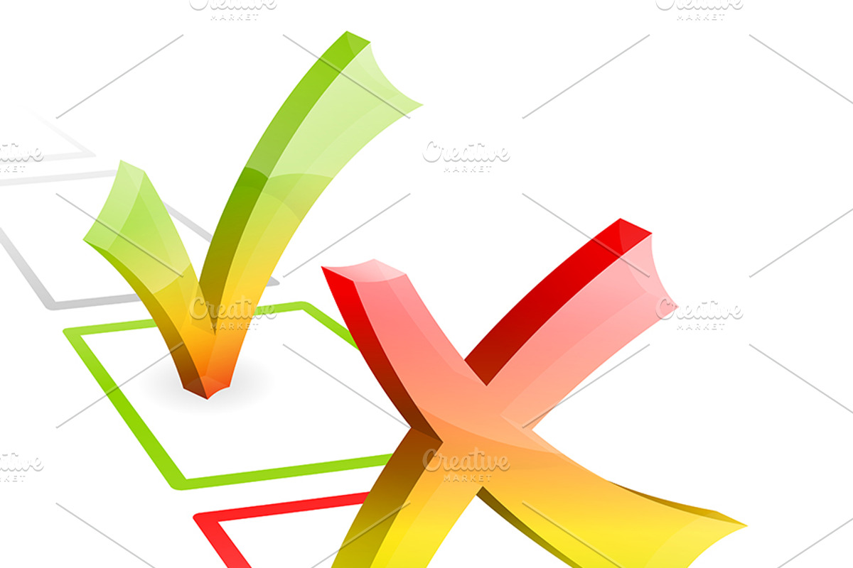 Online Test Concepts Ticks and Check, a Technology Illustration by TAlex (Photo 2 of 7)