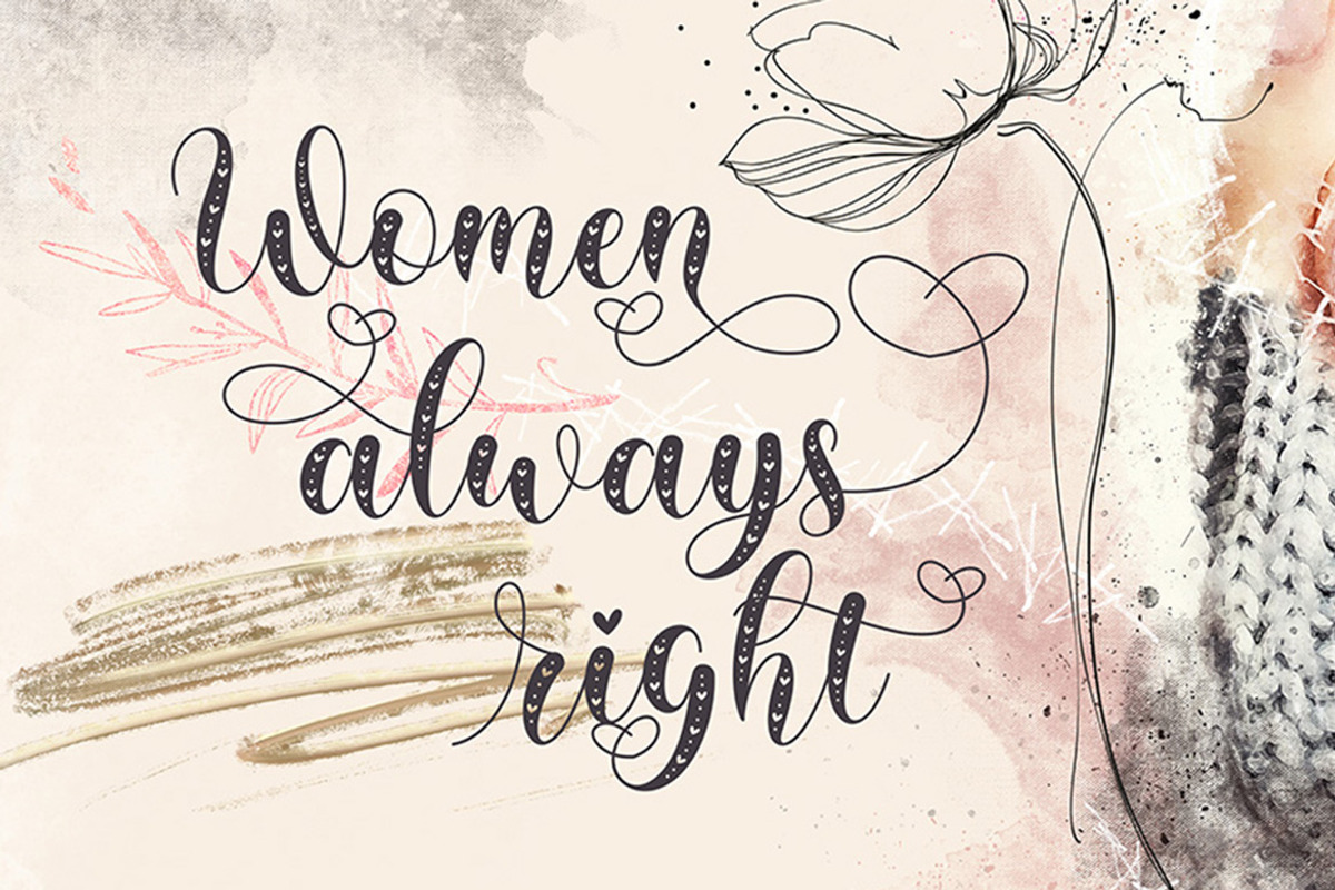 Rainy Love | Lovely Calligraphy, a Script Font by Almeera Std (Photo 7 of 10)