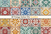 Vintage Italian Pattern Tile V1, a Pattern Graphic by Negarin Digital Art (Thumbnail 3 of 8)