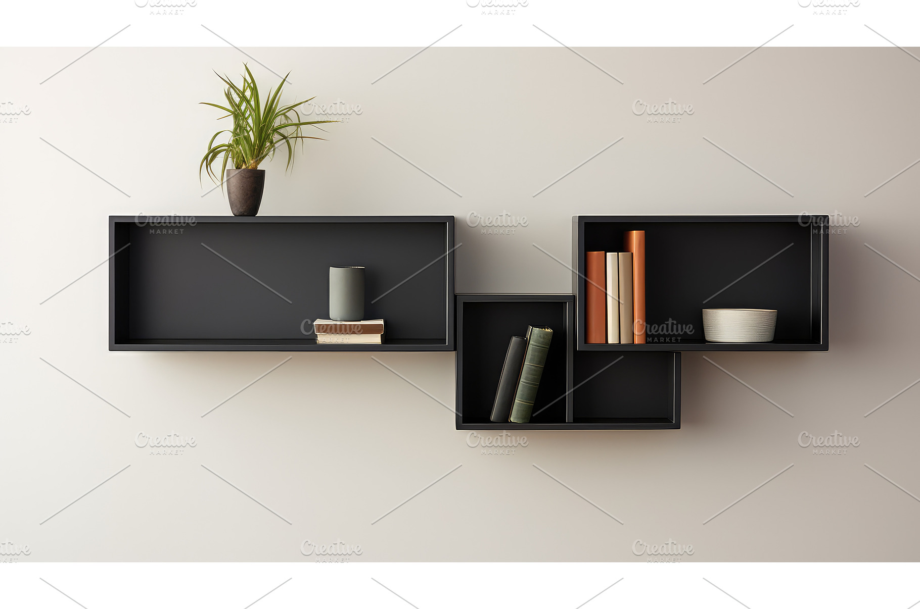 modern box shelf ai generated, a Technology Photo by pikepicture