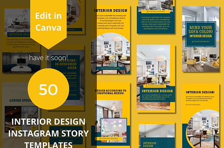 Interior Design Story Canva Template